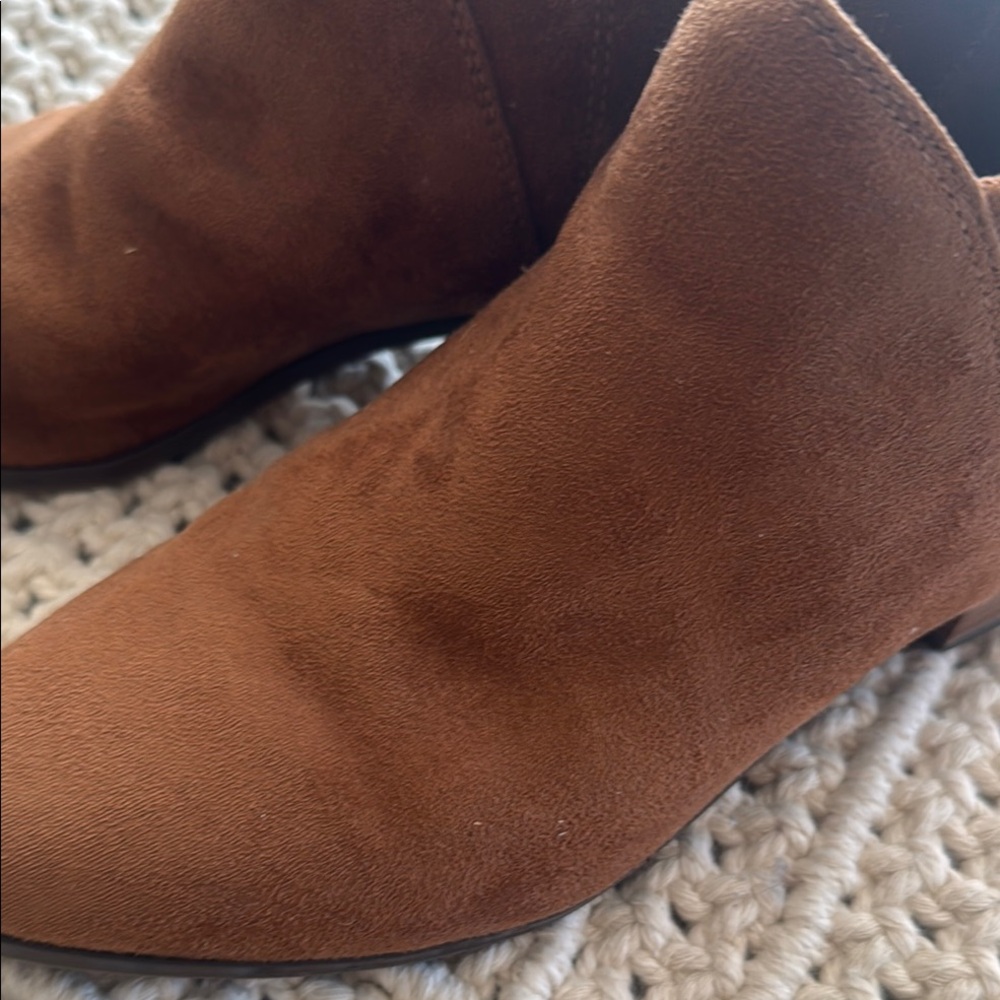 American Eagle Outfitters Brown Ankle Booties with Moccasin Design